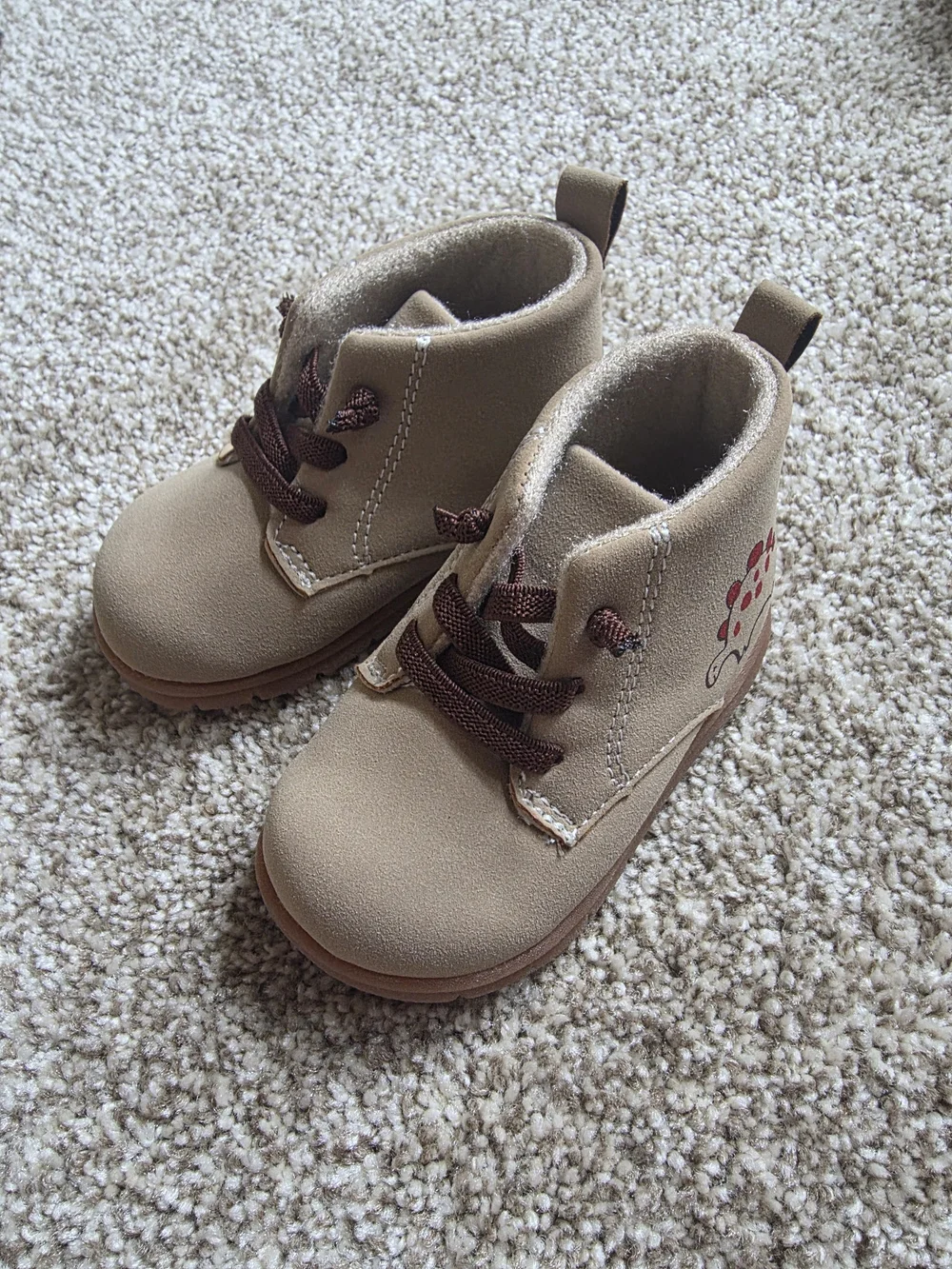 Carter's Tan and Brown Toddler Lace-Up Boots